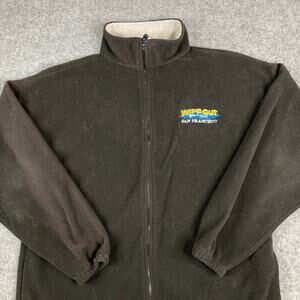 Wipeout Jacket Mens XXL Black Full Zip Fleece USA San Francisco